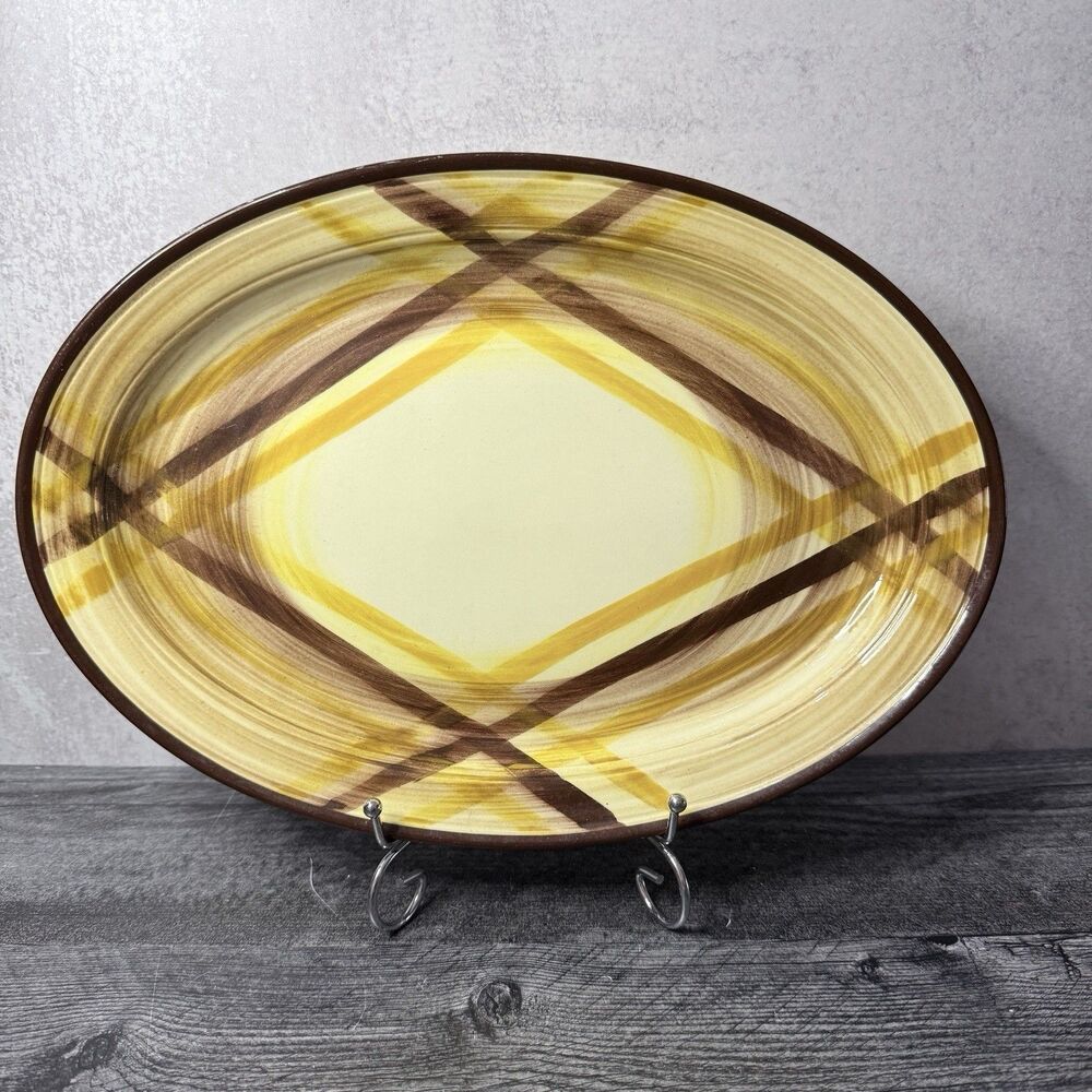 Vintage Vernon Ware Organdie Oval Serving Dish By Metlox USA